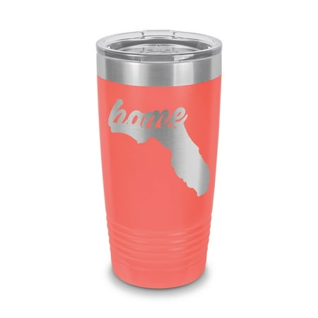 Florida Home Tumbler 20 oz - Laser Engraved w/ Clear Lid - Stainless Steel - Vacuum Insulated - Double Walled - Travel Mug - state shaped fl love - Coral
Florida Home Tumbler 20 oz - Laser Engraved w/ Clear Lid - Stainless Steel - Vacuum Insulated - Double Walled - Travel Mug - state shaped fl love - Coral