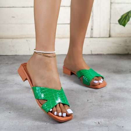 amlbb Women s Sandals Summer Casual Heeled Sandal Slippers Middle Heel Chunky Heel Fashion Solid Color Slippers on Clearance
amlbb Women s Sandals Summer Casual Heeled Sandal Slippers Middle Heel Chunky Heel Fashion Solid Color Slippers on Clearance