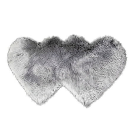 Home Decor Wool Imitation Sheepskin Rugs Non Slip Bedroom Shaggy Carpet Mats