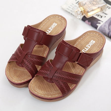 Orthopedic Sandals for Women Clearance Orthotic Comfy Sandal Anti-Slip Breathable Arch Support Platform Wedge Sandal Walking Shoes
Orthopedic Sandals for Women Clearance Orthotic Comfy Sandal Anti-Slip Breathable Arch Support Platform Wedge Sandal Walking Shoes