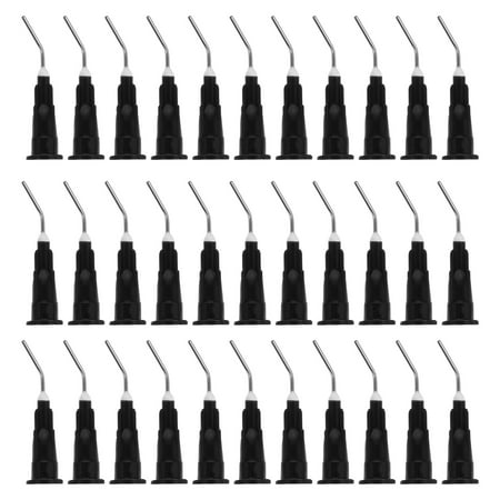 NUOLUX 100pcs Disposable Oral Pre-Bent Irrigation Needle Tips Oral Consumables