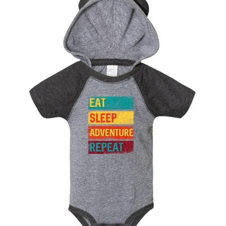 Inktastic Eat Sleep Adventure Repeat Gift Baby Boy or Baby Girl Bodysuit