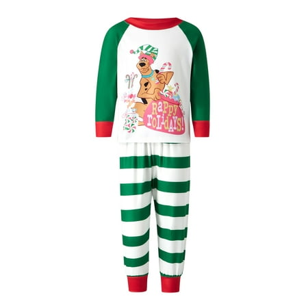 Franhais Family Christmas Pajamas Matching Set Dog Print Long-Sleeve Tops with Striped Pants
Franhais Family Christmas Pajamas Matching Set Dog Print Long-Sleeve Tops with Striped Pants