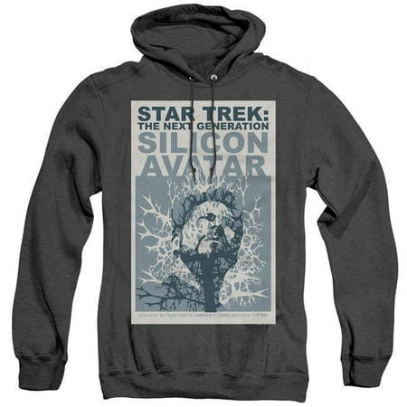Trevco Sportswear CBS2120B-AHH-6 Star Trek & TNG Season 5 Episode 4 Adult Heather Hoodie, Black - 3X