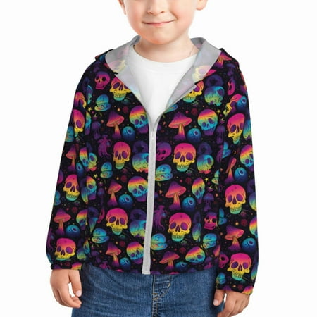 Lukts Skull mushroom colorful Print Children s Long-Sleeved Sun Protection Clothing Hooded Sweatshirts for Boys and Girls Outdoor Sports-5 Years
Lukts Skull mushroom colorful Print Children s Long-Sleeved Sun Protection Clothing Hooded Sweatshirts for Boys and Girls Outdoor Sports-5 Years