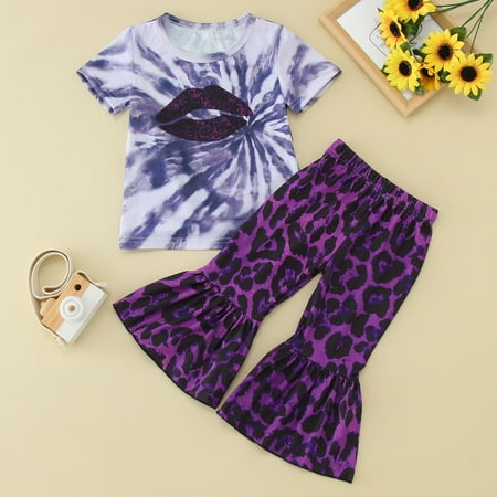 Hunpta Toddler Girls Clothes Bell Bottom Sets Tie Dye Short Sleeve T Shirt Tops Leopard Print Flared Pants Kids Summer Outfits
Hunpta Toddler Girls Clothes Bell Bottom Sets Tie Dye Short Sleeve T Shirt Tops Leopard Print Flared Pants Kids Summer Outfits