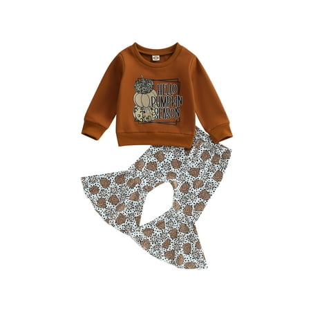 Suanret 2Pcs Toddler Baby Girl Halloween Clothes Letter Pumpkin Print Long Sleeve Sweatshirts Flare Pants Caramel 6-12 Months 
Suanret 2Pcs Toddler Baby Girl Halloween Clothes Letter Pumpkin Print Long Sleeve Sweatshirts Flare Pants Caramel 6-12 Months