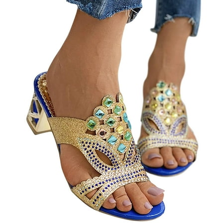 iOPQO Women s sandals Women Slipper Sandals Chunky Heel Sparkling Rhinestones Wedding Shoes Open Toe Prom Chunky Heel Sandals Slippers Sandals Thick Heel Blue 40
iOPQO Women s sandals Women Slipper Sandals Chunky Heel Sparkling Rhinestones Wedding Shoes Open Toe Prom Chunky Heel Sandals Slippers Sandals Thick Heel Blue 40