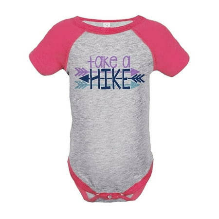 Custom Party Shop Girl s Take a Hike Outdoors Raglan Onepiece