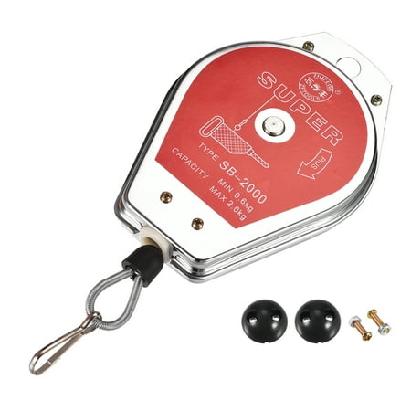 Uxcell 1.3-4.4lbs (0.6-2kg) Red Retractable Spring Balancer with Fitting Accessory
Uxcell 1.3-4.4lbs (0.6-2kg) Red Retractable Spring Balancer with Fitting Accessory