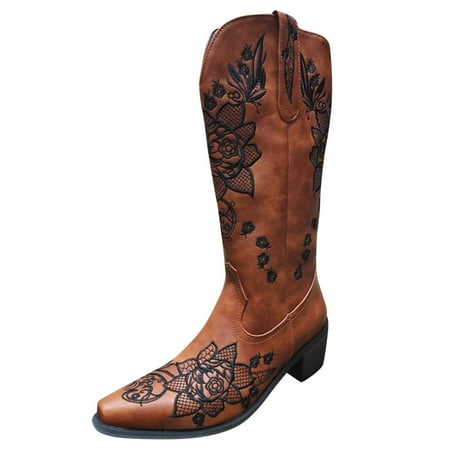 Cowboy Boots for Women Cowgirl Boots Boots for Women Cowboy Boots Middle Print Embroidery Women Shoes Flowers Round Slip On Toe Retro Booties Heels Women s Boots Western Style Cowboy Boots
Cowboy Boots for Women Cowgirl Boots Boots for Women Cowboy Boots Middle Print Embroidery Women Shoes Flowers Round Slip On Toe Retro Booties Heels Women s Boots Western Style Cowboy Boots