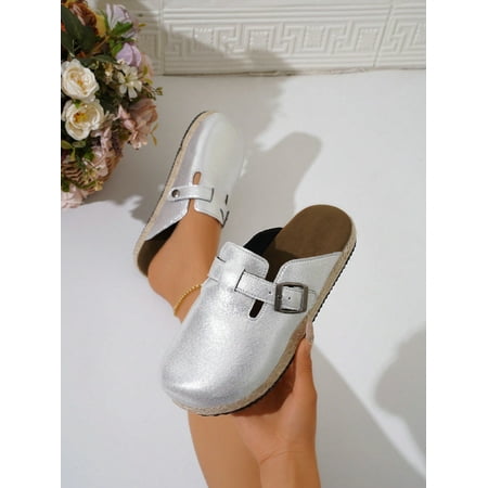 Women‘s Buckle Design Closed Toe Half Slippers With Jute Rope Lightweight Foam Sole Flat Shoes
Women‘s Buckle Design Closed Toe Half Slippers With Jute Rope Lightweight Foam Sole Flat Shoes
