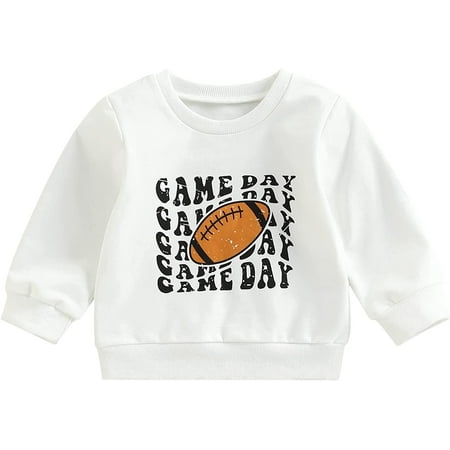 PIKADINGNIS Infant Baby Girls Boys Football Sweatshirt Funny Game Day Print Long Sleeve Pullover Sweater Tops Fall Clothes
PIKADINGNIS Infant Baby Girls Boys Football Sweatshirt Funny Game Day Print Long Sleeve Pullover Sweater Tops Fall Clothes