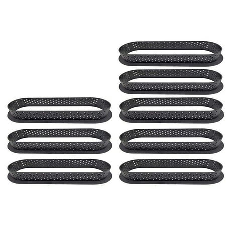 Oval Shape Cake Ring Plastic Perforated DIY Dessert Mould Fruit Cookies Baking Molds Cooking Baking Tool 8 Pcs