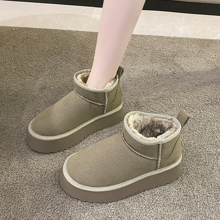 Women s Platform Ankle High Snow Boots Solid Color Round Toe Warm Boots Women s Footwear
Women s Platform Ankle High Snow Boots Solid Color Round Toe Warm Boots Women s Footwear