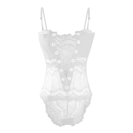 Cathalem Womens Sexy Outfits Women Sexy Lace Up Teddy Lingerie Bodysuit Floral Sexy Lingerie Costumes for Women plus Size Underwear White One Size
Cathalem Womens Sexy Outfits Women Sexy Lace Up Teddy Lingerie Bodysuit Floral Sexy Lingerie Costumes for Women plus Size Underwear White One Size