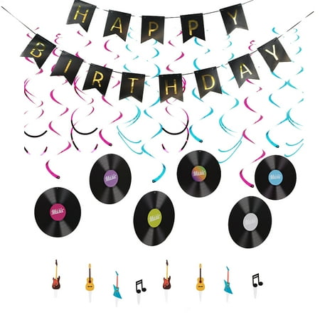 25pcs Music Theme Party Swirl Ceiling Pendant and Cake Topper Banner Set Decoration Disc Spiral Hanging Layout Ornaments Swirls
25pcs Music Theme Party Swirl Ceiling Pendant and Cake Topper Banner Set Decoration Disc Spiral Hanging Layout Ornaments Swirls