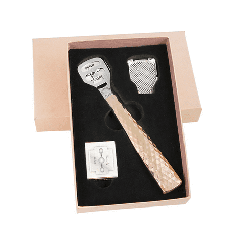 StainlessSteelConvertibleFootCallusShaverFootFileSet PedicureToolCornRemoverFootScrubberforDryRoughSkinFootCare Golden Dead Skin Planer Set (Compact Box) F56677
StainlessSteelConvertibleFootCallusShaverFootFileSet PedicureToolCornRemoverFootScrubberforDryRoughSkinFootCare Golden Dead Skin Planer Set (Compact Box) F56677