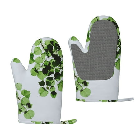 Zeuib Watercolor Green Leaves Print Oven Mitts Oven Gloves with Non-Slip Silicone Heat and Slip Resistant Cooking Mitt Set for Cooking and Baking (2 Count)
Zeuib Watercolor Green Leaves Print Oven Mitts Oven Gloves with Non-Slip Silicone Heat and Slip Resistant Cooking Mitt Set for Cooking and Baking (2 Count)