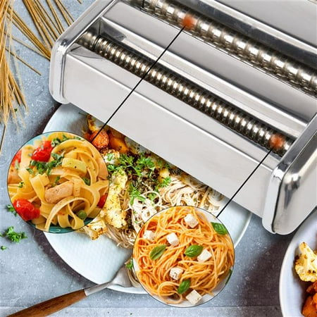 RTR Dual-Blade Multifunctional Manual Hand-Cranking Operation Stainless Steel Noodle Making Machine Silv
RTR Dual-Blade Multifunctional Manual Hand-Cranking Operation Stainless Steel Noodle Making Machine Silv