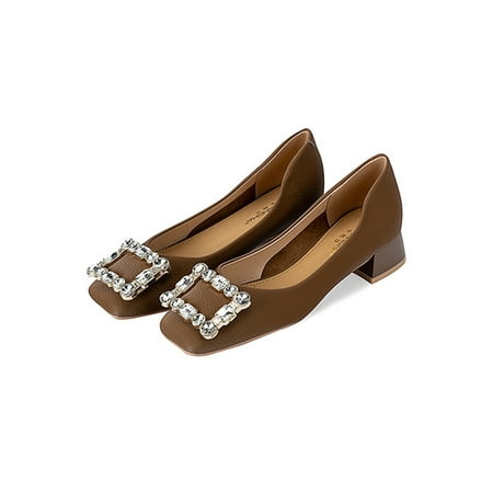Lacyhop Women Walking Shoes Chunky Casual Loafers Slip On Heels Pumps Business Comfort Flats Non-Slip Mid Heel Dress Shoe Khaki 5.5
Lacyhop Women Walking Shoes Chunky Casual Loafers Slip On Heels Pumps Business Comfort Flats Non-Slip Mid Heel Dress Shoe Khaki 5.5