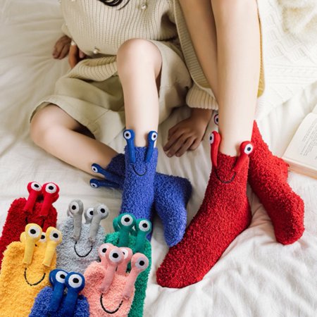 Meidiya 1/2/3 Pair Cute Autumn Winter Women Floor Socks 3D Cartoon Frog Eyes Fluffy Plush Japanese Style Silicone Anti Skid Socks for Daily Wear 
Meidiya 1/2/3 Pair Cute Autumn Winter Women Floor Socks 3D Cartoon Frog Eyes Fluffy Plush Japanese Style Silicone Anti Skid Socks for Daily Wear