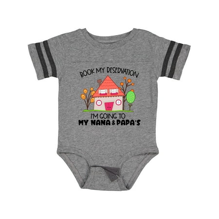 Inktastic Book My Reservation! I m Going to My Nana and Papa s- House Gift Baby Boy or Baby Girl Bodysuit
Inktastic Book My Reservation! I m Going to My Nana and Papa s- House Gift Baby Boy or Baby Girl Bodysuit