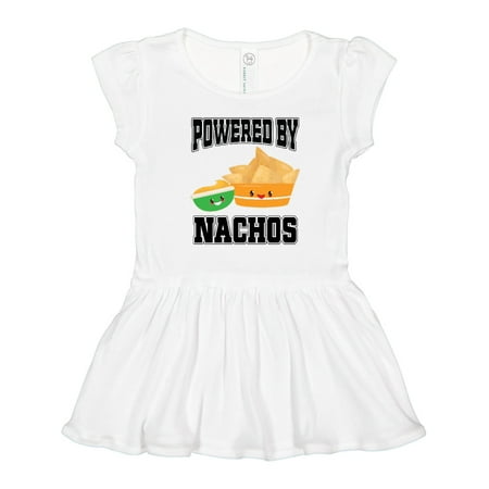 Inktastic Powered by Nachos Gift Toddler Girl Dress