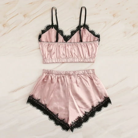 CFXNMZGR Sleepwear For Womens Pajamas For Women Sleepwear Sleeveless Strap Nightwear Lace Trim Satin Cami Top Pajama Sets
CFXNMZGR Sleepwear For Womens Pajamas For Women Sleepwear Sleeveless Strap Nightwear Lace Trim Satin Cami Top Pajama Sets