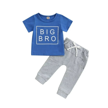 Sunisery Big Brother Little Brother Matching Outfits Kids Toddler Baby Short Sleeve Letter Print T-Shirt + Pants Set Blue Big Bro 2-3 Years
Sunisery Big Brother Little Brother Matching Outfits Kids Toddler Baby Short Sleeve Letter Print T-Shirt + Pants Set Blue Big Bro 2-3 Years