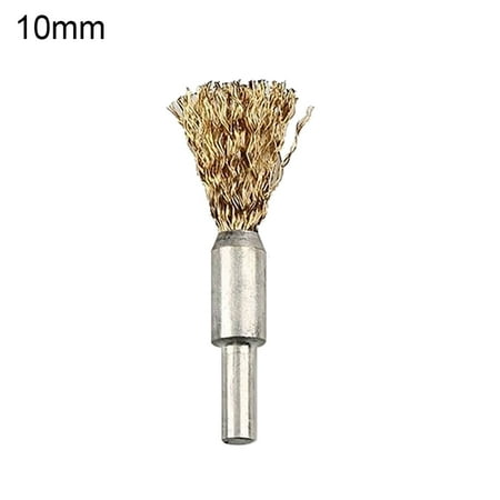 Pen-shaped Rod Rust Removal Polishing Wheel Copper-plated Steel Wire Brush Tool