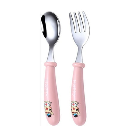 EVEXPLO 2 Pcs Baby Stainless Steel Spoon Fork Set Infant Feeding Cartoon Cutlery Utensil
EVEXPLO 2 Pcs Baby Stainless Steel Spoon Fork Set Infant Feeding Cartoon Cutlery Utensil