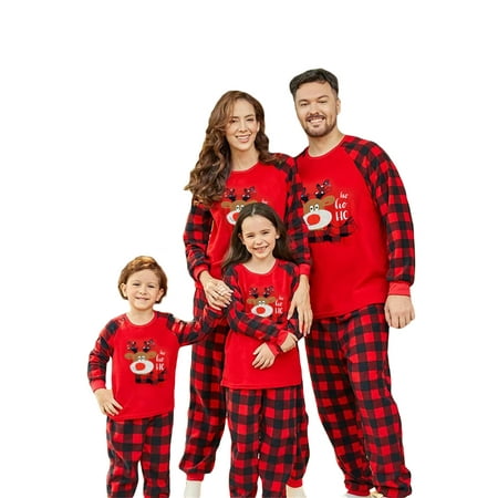 Matching Christmas Pajamas for Family Funny Holiday Cute Print Tops and Plaid Pants Xmas Sleepwear Pjs Set
Matching Christmas Pajamas for Family Funny Holiday Cute Print Tops and Plaid Pants Xmas Sleepwear Pjs Set