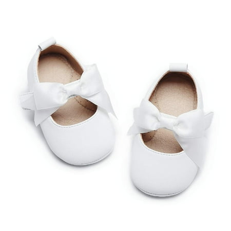 Baby Girls Soft Sole Leather Shoes T-Strap Mary Jane for Infant Prewalkers