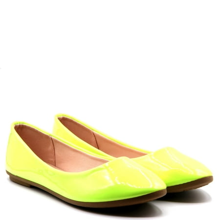 Women Fashion Round Toe Neon Colors Shiny Patent Leather Flats Shoes Neon Green
Women Fashion Round Toe Neon Colors Shiny Patent Leather Flats Shoes Neon Green