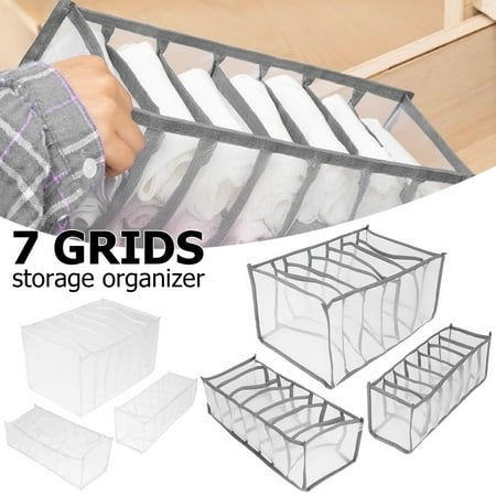 GUSTVE Drawer Organizer - 3 Pack Foldable Wardrobe Clothes Organizer Bra Organizer for Drawer Nylon Mesh Closet Organizer Underwear Storage Drawer
GUSTVE Drawer Organizer - 3 Pack Foldable Wardrobe Clothes Organizer Bra Organizer for Drawer Nylon Mesh Closet Organizer Underwear Storage Drawer