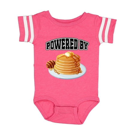 Inktastic Powered by Pancakes Gift Baby Boy or Baby Girl Bodysuit