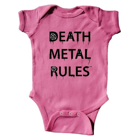 Inktastic Death Metal Rules White T-Shirt Gift Baby Boy or Baby Girl Bodysuit