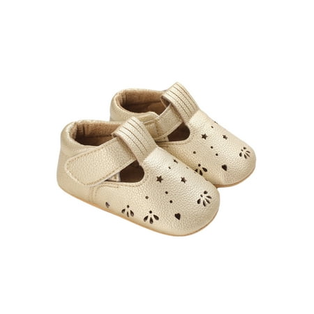 brilliantme Baby Girls Soft Sole Princess Wedding Dress Mary Jane Flats Prewalker Light Sneaker Shoes