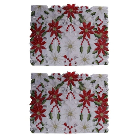 2X Christmas Embroidered Table Runner Luxury Holly Poinsettia Table Runner for Christmas Decorations 15 x 70 Inch
2X Christmas Embroidered Table Runner Luxury Holly Poinsettia Table Runner for Christmas Decorations 15 x 70 Inch