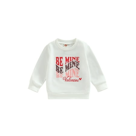 Qtinghua Toddler Baby Girl Boy Valentine s Day Long Sleeve Sweatshirt Letter Print Shirt Pullover Tops White 12-18 Months
Qtinghua Toddler Baby Girl Boy Valentine s Day Long Sleeve Sweatshirt Letter Print Shirt Pullover Tops White 12-18 Months