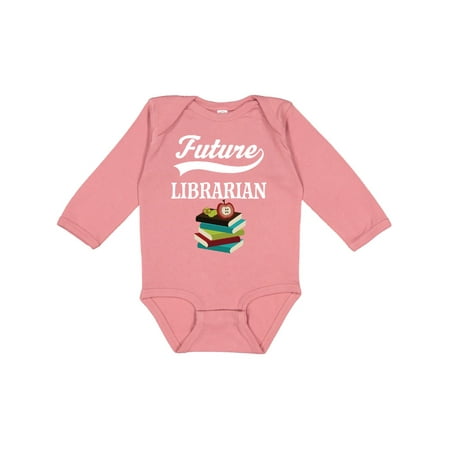 Inktastic Future Librarian Reading Gift Gift Baby Boy or Baby Girl Long Sleeve Bodysuit