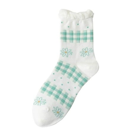 HESITONE Spring Summer Women Girls Bubble Ruffled Lace Trim Crew Socks Sweet Daisy Floral Plaid Print Japanese Kawaii Cotton Mid Tube Hosiery
HESITONE Spring Summer Women Girls Bubble Ruffled Lace Trim Crew Socks Sweet Daisy Floral Plaid Print Japanese Kawaii Cotton Mid Tube Hosiery