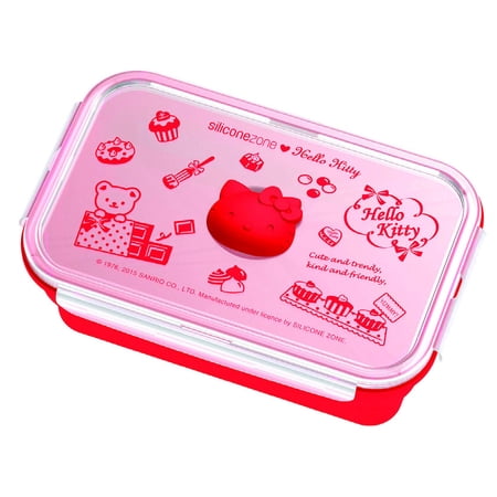 Silicone Zone Hello Kitty, Collapsible Food Container 1200ml, Red