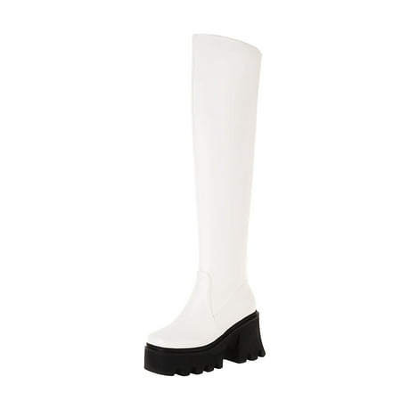 Rdeuod Knee High Boots Women Autumn and Winter High Heel High Square Toe Boots Thick Heel Over The Knee Boots
Rdeuod Knee High Boots Women Autumn and Winter High Heel High Square Toe Boots Thick Heel Over The Knee Boots