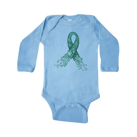 Inktastic Ovarian Cancer Awareness Teal Ribbon Made of Hearts Gift Baby Boy or Baby Girl Long Sleeve Bodysuit
Inktastic Ovarian Cancer Awareness Teal Ribbon Made of Hearts Gift Baby Boy or Baby Girl Long Sleeve Bodysuit
