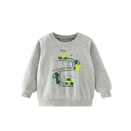 ONTNO Toddler Round Neck Long Sleeve Pullover Sweatshirt