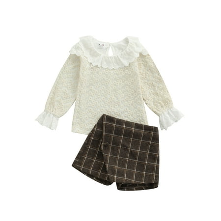 Sunisery 2Pcs Infant Casual Outfits Girls Flower Pattern Long Sleeve Round Neck Cutout Lace Pullover + Plaid Shorts 1-2 Years
Sunisery 2Pcs Infant Casual Outfits Girls Flower Pattern Long Sleeve Round Neck Cutout Lace Pullover + Plaid Shorts 1-2 Years