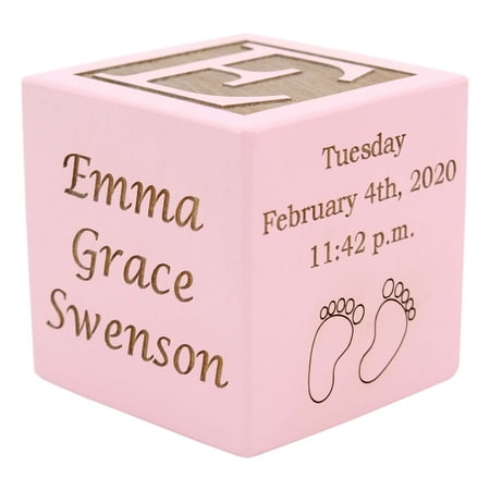 Palmetto Wood Shop Personalized Wood Baby Birth Block New Baby Gifts Gifts for Baby Girl Newborn Gifts (2.5 Pink)
Palmetto Wood Shop Personalized Wood Baby Birth Block New Baby Gifts Gifts for Baby Girl Newborn Gifts (2.5 Pink)