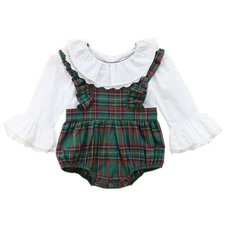 StylesILove Baby Girl White Long Sleeve Top Ruffle Cotton Romper Christmas Outfit (70/3-6 Months)
StylesILove Baby Girl White Long Sleeve Top Ruffle Cotton Romper Christmas Outfit (70/3-6 Months)